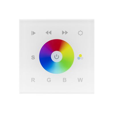 LED-Wanddimmer/Steuergerät für 12-24V RGBW - LED-Leuchten, max. 400W LED-Wanddimmer/Steuergerät für 12-24V RGBW - LED-Leuchten, max. 400W
