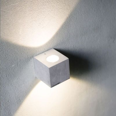 LED EINZEL-LAMPE CUBIC 2, 3000K, 2x3W, CRI90, IP21, gebürstetes Aluminium