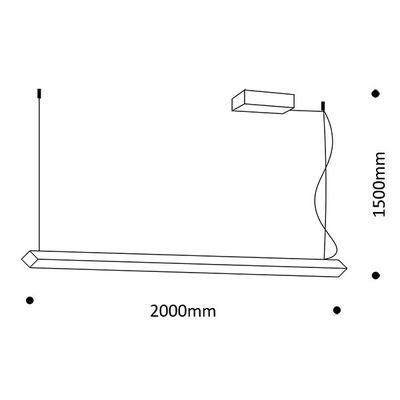 LED-Büro-Pendelleuchte - WIRE, mattweiß, 42W, 4000K