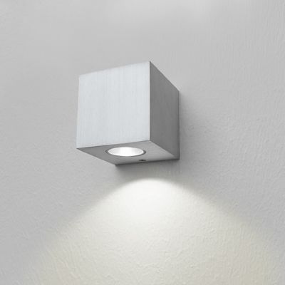 LED-WANDLEUCHTE XL CUBIC, Farbtemperatur einstellbar, dimmbar, 3W, CRI91, IP21, Aluminium gebürstet LED-WANDLEUCHTE XL CUBIC, Farbtemperatur einstellbar, dimmbar, 3W, CRI91, IP21, Aluminium gebürstet