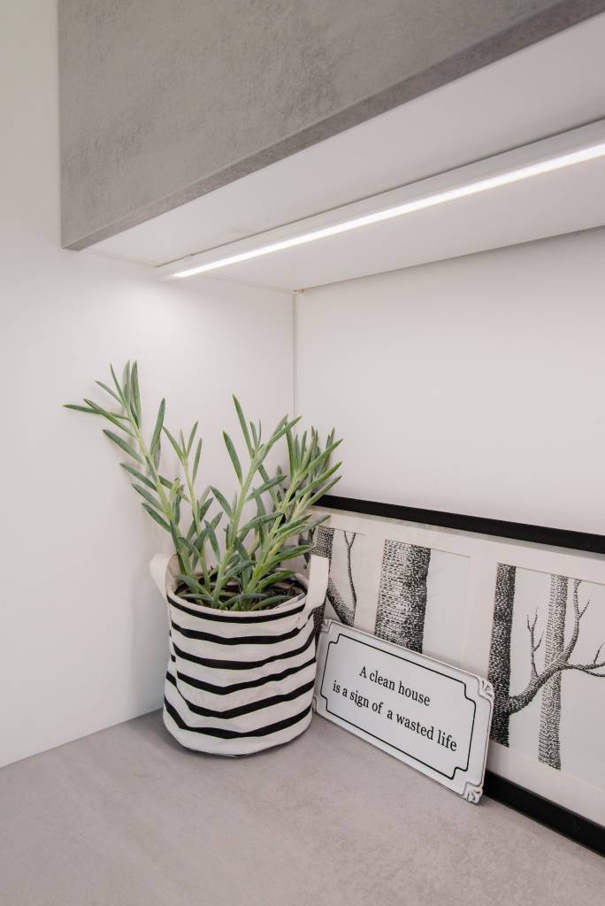 Minimalistisches Design mit "LED STORE" in einem weißen Quadrat vor einem grünen Hintergrund, das energieeffiziente Beleuchtungslösungen hervorhebt.