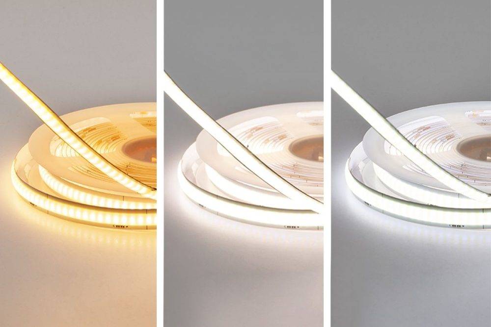 CCT-LED-Band mit verschiedenen Lichttemperaturen