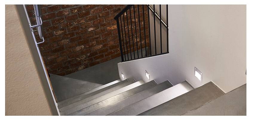 In-WALL Treppenlicht für die Beleuchtung von Treppen in der Innenarchitektur