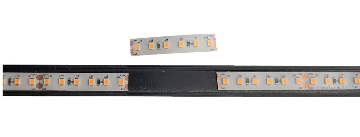 Trennen Sie das abgeschnittene Stück LEd-Band ab
