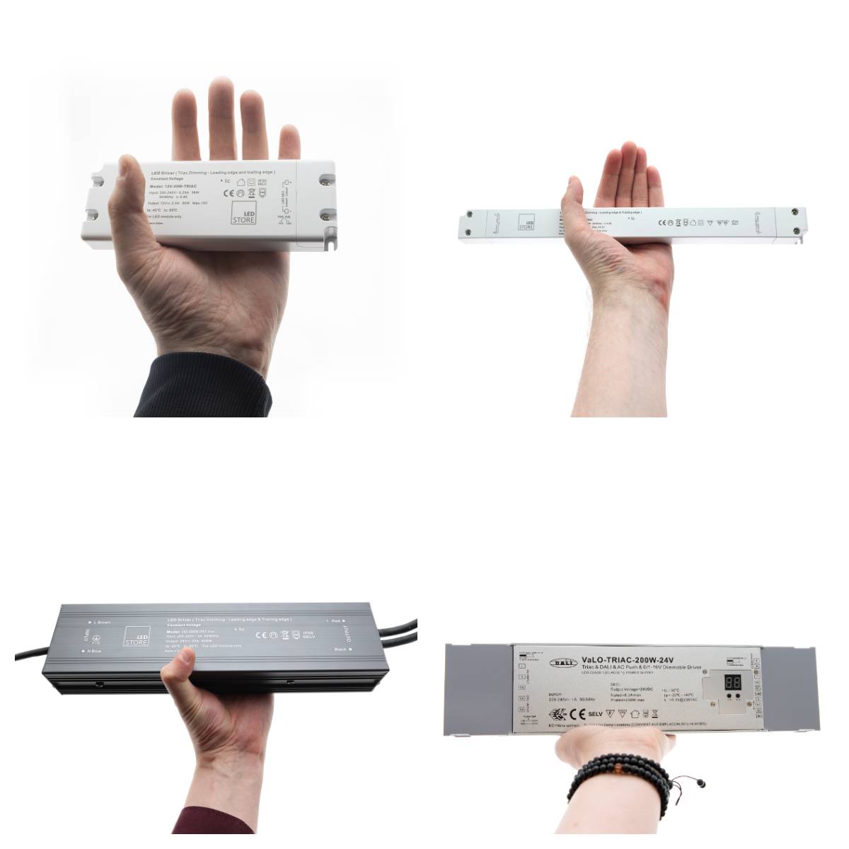 TRIAC-Transformatoren gibt es in verschiedenen Größen. Die kleinsten passen fast in Ihre Handfläche, während die größten etwa drei Handflächen breit sind. 
