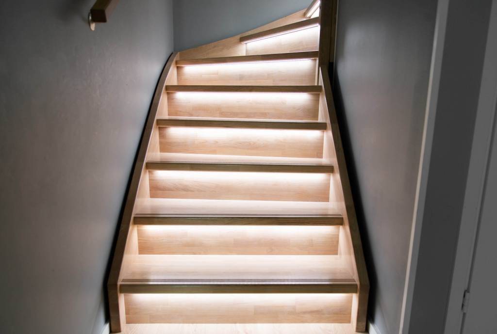 Atmosphäre mit LED-Licht auf der Treppe