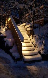 Außenbeleuchtung an der Treppe