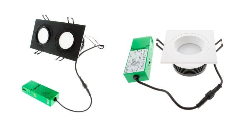 Die Downlights oder Strahler von LedStore verfügen standardmäßig über eine austauschbare, kettentaugliche Stromversorgung und eine Auswahl von drei Lichtfarbtemperaturen.