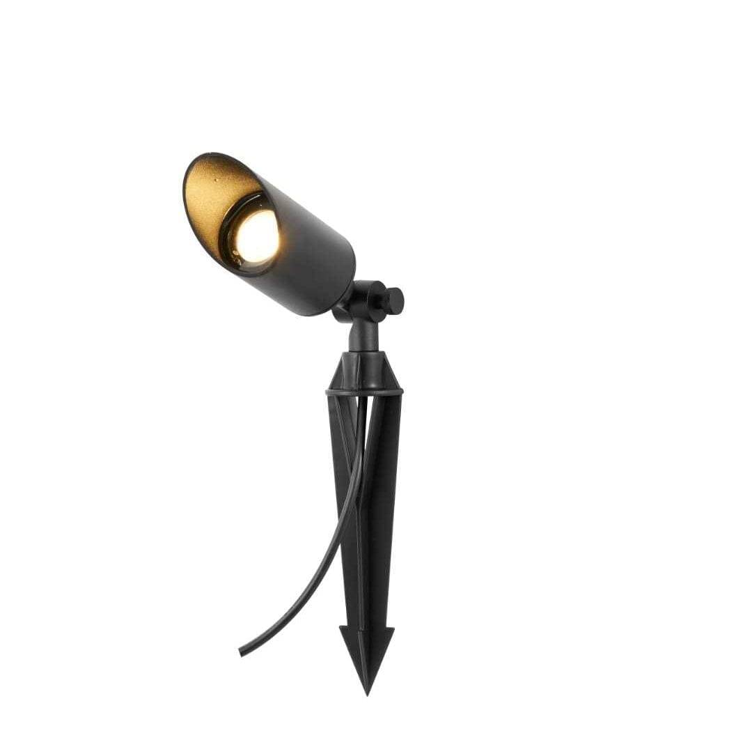 SPIKE schwarze Außenlampe mit Erdungsstift LedStore.fi