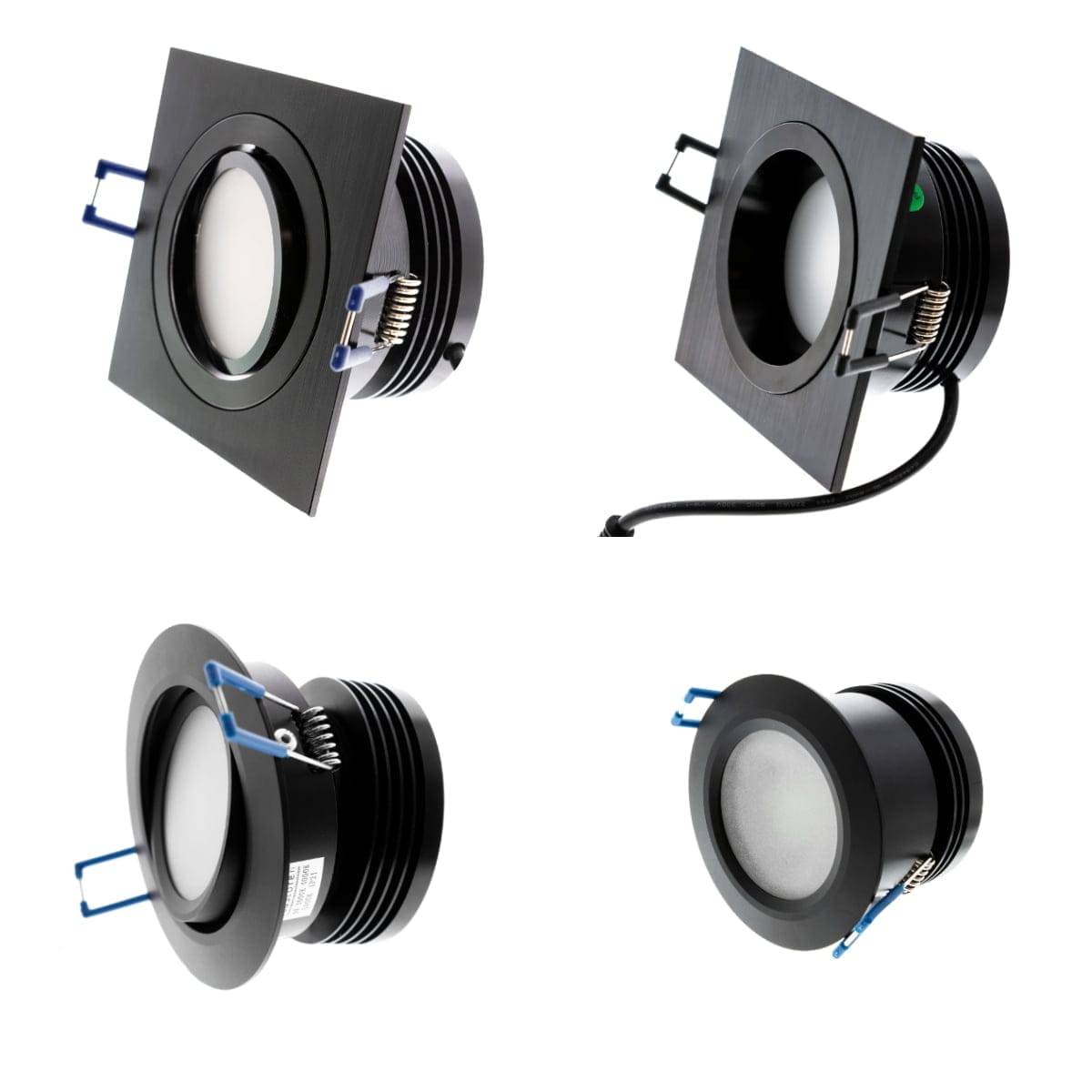 Schwarze Wale auf dem Bild. vier verschiedene Flecken