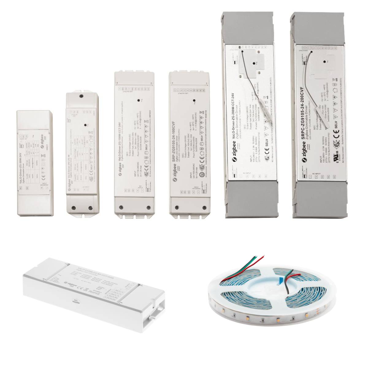 Zigbee-Protokolltransformatoren können verwendet werden, um z.B. einen farbtemperaturgesteuerten LED-Streifen drahtlos zu steuern und sich mit dem free@home