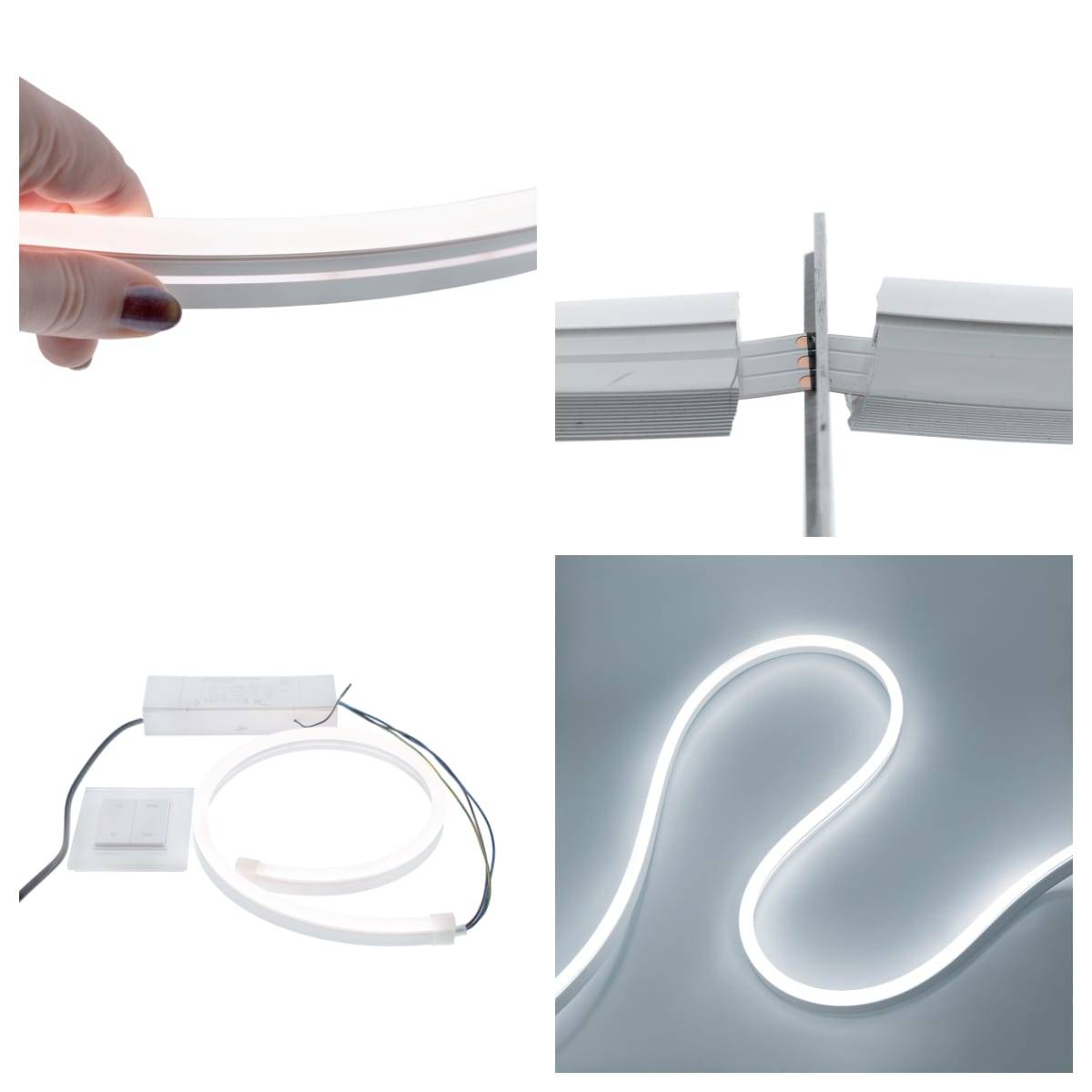 Gebogene Formen mit LED sind mit dem LED NEON Streifen möglich.