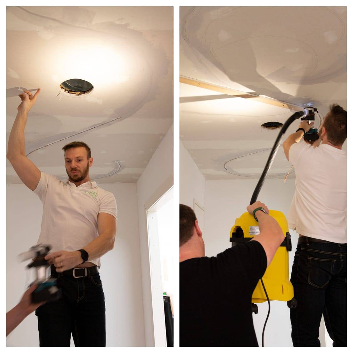 Ein neuer Versuch, mit LED geschwungene Formen an die Decke zu bringen