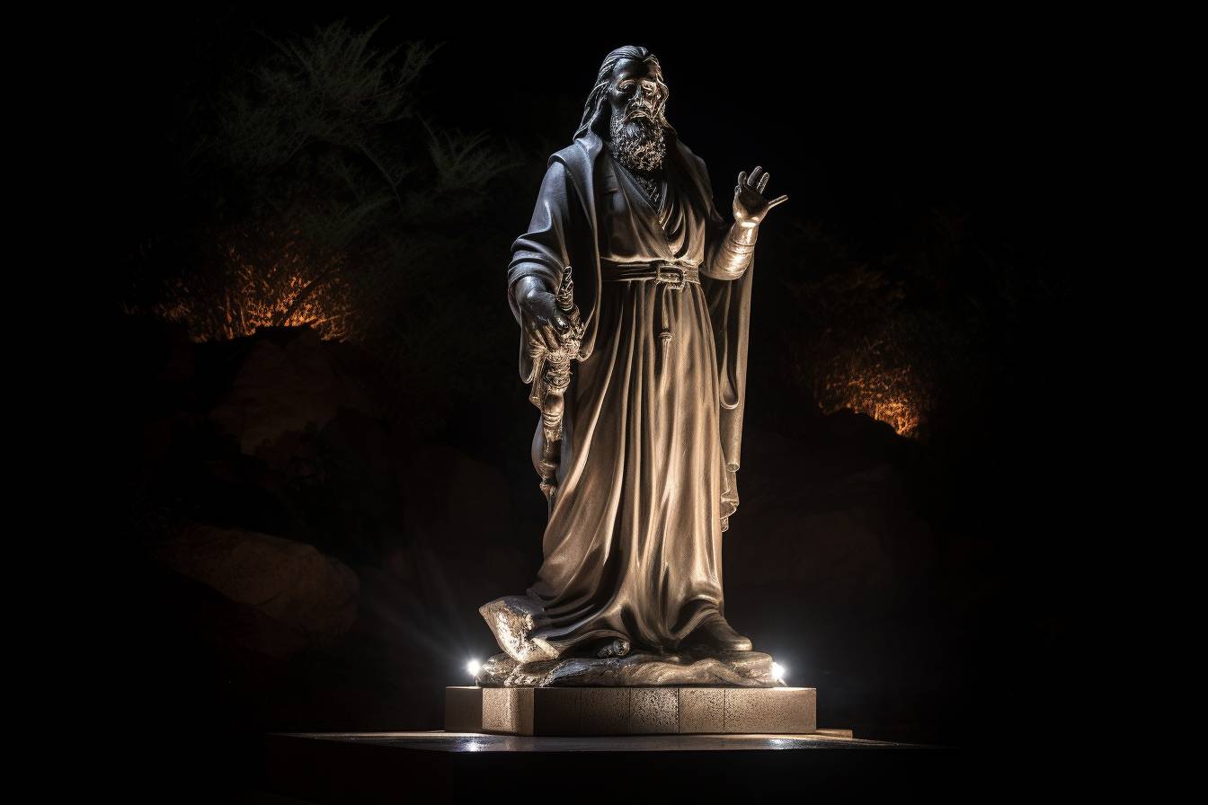 Statue beleuchtet