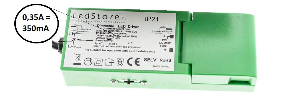 Led-Transformator mit Konstantstrom 350 Milliampere