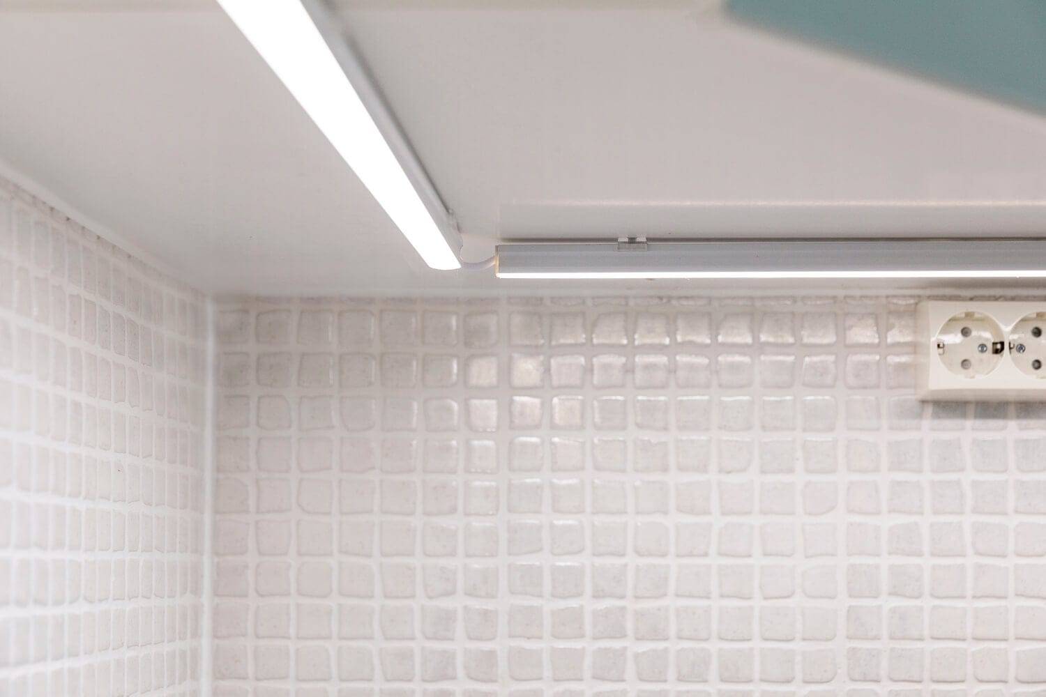 neue led-schienen in der küche