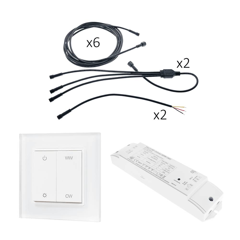Die Strahler können über drahtlose Zigbee-Controller gesteuert werden.