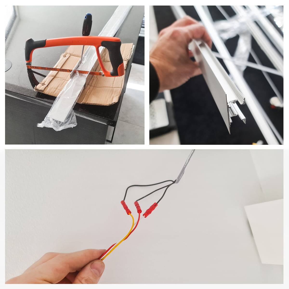 Bilder der Profilbearbeitungsschritte.