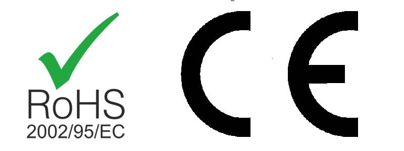LED-Röhre mit RoHS- und CE-Logo