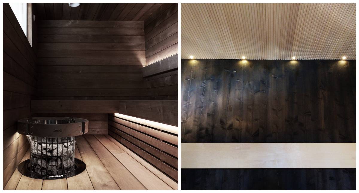 Eine dunkle Sauna braucht mehr Licht als eine helle Sauna.