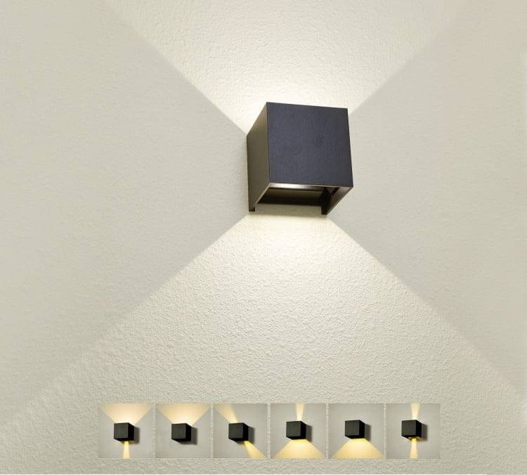 Led FUNK Wandleuchte schwarz verstellbarer Winkel LedStore.fi