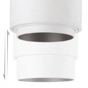 Der Öffnungswinkel des ZOOM-Schienenstrahlers ist einstellbar.